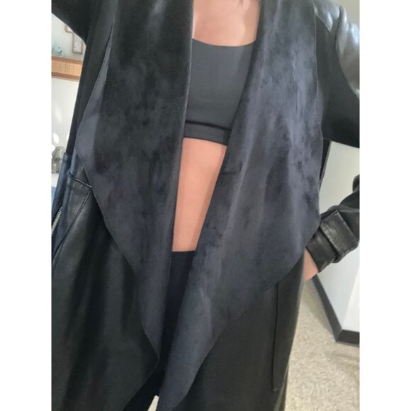 Marc New York Andrew Marc Waterfall PU Black Jacket - Picture 3 of 6